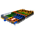 Colorful Square Enclosure Professional Gymnastic Trampoline, Trampoline Jumping